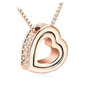 Tantalizing Heart Pendant Necklace With Czech Crystals - Silver Jewellery for Women