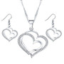 Heart Pendant and Earring Set With Necklace