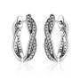 Sterling Silver Twist Of Fate Stud Earrings with Clear Cubic Zirconia