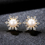 'Romina' Pearl Earrings - 18K Gold & Sterling Silver