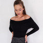 Off Shoulder Knit Sweater