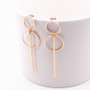 Double Hollow Circle Hoop Earrings