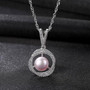 925 Sterling Silver Chains Necklace Natural Pearl Pendant