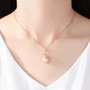 925 Sterling Silver Chains Necklace Natural Pearl Pendant