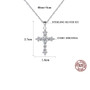S925 Silver Chain Cross Pendant Necklace