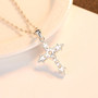 S925 Silver Chain Cross Pendant Necklace