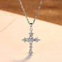 S925 Silver Chain Cross Pendant Necklace