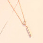 18K Rose Gold & 925 Sterling Silver Pendant Necklace Jewelry