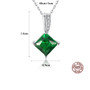 925 Sterling Silver Necklace Jewelry Zircon Pendant