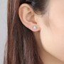 925 Sterling Silver Opal Earrings