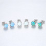 925 Sterling Silver Opal Earrings