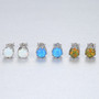 925 Sterling Silver Opal Earrings