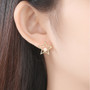 925 Silver & Gold Opal Earrings