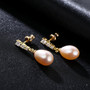 Natural Pearl 18K Gold Finish Drop Earrings Earrings