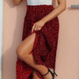 Fashion Pleated Polka Dot Printed Swing Evening Party Skirt