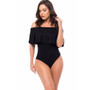 Sexy Romper Off The Shoulder Ruffles Backless Bodysuit