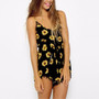 Sexy High Waist Shorts Sunflower Print Hot Short Pants Jumpsuit