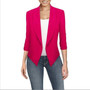 Office Modern Fashion Notched Solid Cardigan