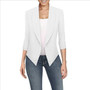 Office Modern Fashion Notched Solid Cardigan