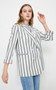 New Fashion Modern Office Striped Pattern Sleeves Blazer