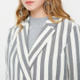 New Fashion Modern Office Striped Pattern Sleeves Blazer