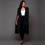 Fashionable Casual Solid Long Slim Blazer