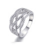 18K White Gold & Sterling Silver 0.5ct Pavé Ring