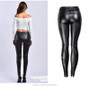 Stretch PU Leather Pants For High Waist Pencil Pants