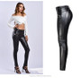 Stretch PU Leather Pants For High Waist Pencil Pants