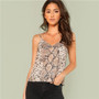 Snake Skin Print Cami Top Spaghetti Strap Casual Cool Sexy Fashion