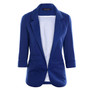 Slim Fit Formal Office Open Front Notched Blazer