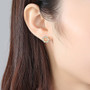 Gold Finish Fashion Jewelry Stud Earrings