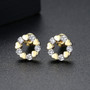 Gold Finish Fashion Jewelry Stud Earrings