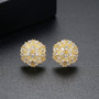 Gold Finish Fashion Jewelry Stud Earrings