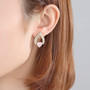 Gold Finish Fashion Jewelry Stud Earrings