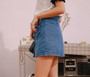 Denim Skirt High Waist A-line Mini Skirts