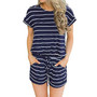 Striped 's Romper Jumpsuit Shorts Casual