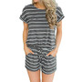 Striped 's Romper Jumpsuit Shorts Casual