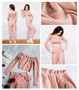 2 Piece Set Top and Pants Casual Woman Set Pink Crop Pants Set