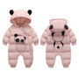 Babyified Newborn Winter Hooded Panda Romper