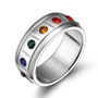 Rainbow Rhinestone Ring