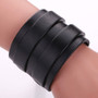 Banded Leather Cuff Wristband
