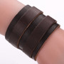 Banded Leather Cuff Wristband