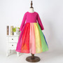 Long Sleeve Rainbow Dress