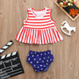 4th Of July Striped & Stars Outfit