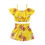 Royal Yellow Floral Straps Outfit