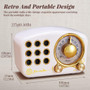 PRUNUS portable fm radio receiver AUX/TF card Mp3 player bluetooth function USB mini rechargeable radio with speaker