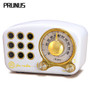 PRUNUS portable fm radio receiver AUX/TF card Mp3 player bluetooth function USB mini rechargeable radio with speaker