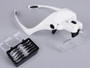 Adjustable 5 Lens Headband Magnifier Glasses with LED Light (1.0X 1.5X 2.0X 2.5X 3.5X Magnification)