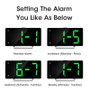 Large Alarm Clock (9 Inch LED Digital Display) with USB Charger